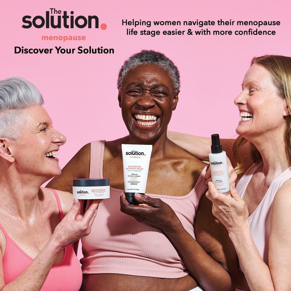 The Solution Menopause Cooling Crème-Gel Body Moisturiser (200Ml). Hydrating Night & Day Cream with Marine Pro Collagen, Vegan & Cruelty Free Moisturising Cream with Menopause Complex for Hot Flushes
