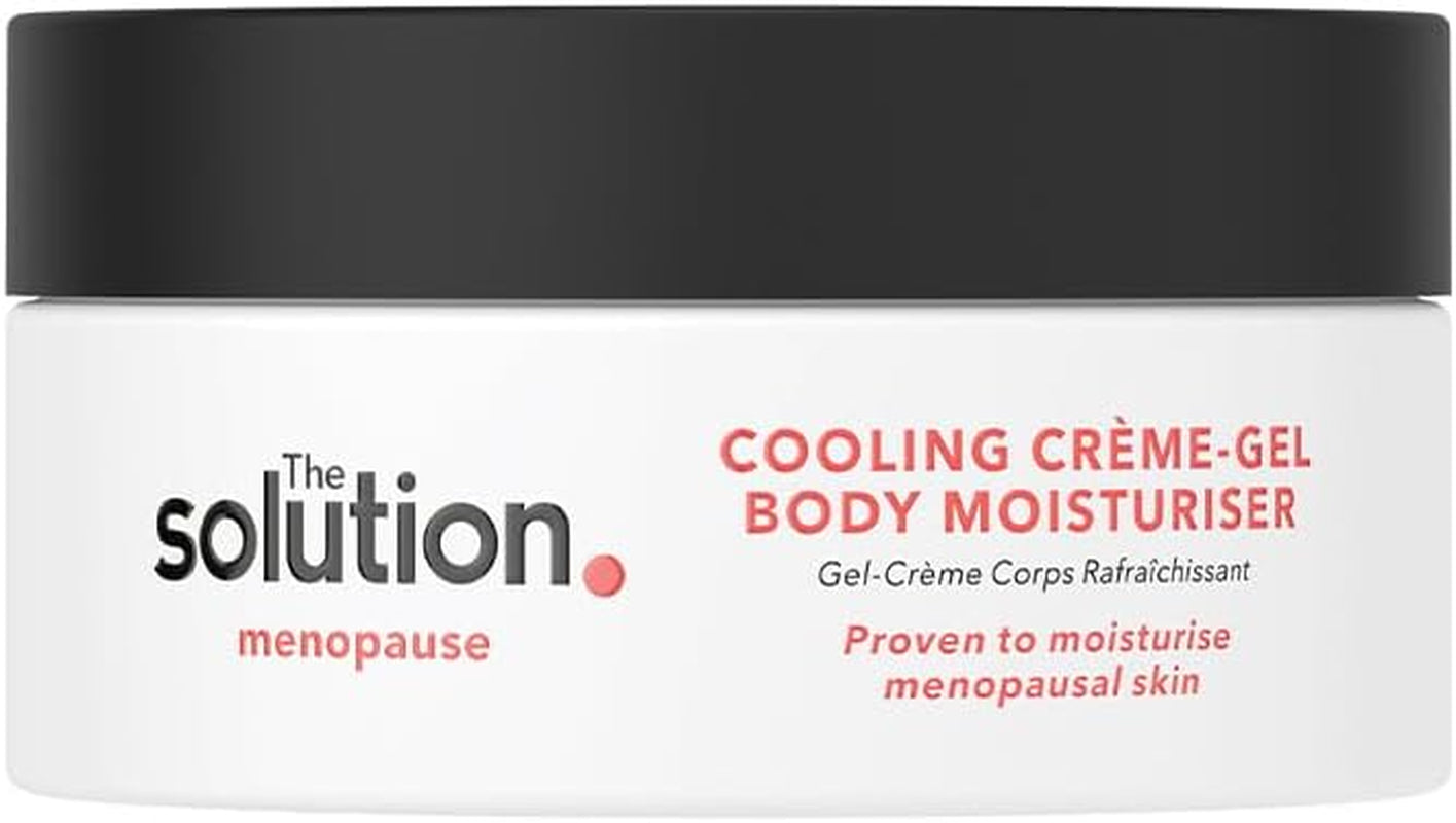 The Solution Menopause Cooling Crème-Gel Body Moisturiser (200Ml). Hydrating Night & Day Cream with Marine Pro Collagen, Vegan & Cruelty Free Moisturising Cream with Menopause Complex for Hot Flushes