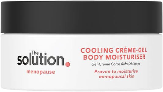 The Solution Menopause Cooling Crème-Gel Body Moisturiser (200Ml). Hydrating Night & Day Cream with Marine Pro Collagen, Vegan & Cruelty Free Moisturising Cream with Menopause Complex for Hot Flushes